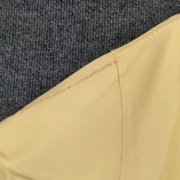 Polo by Ralph Lauren Mens Polo Shirt Yellow Large Short Sleeve Hi Lo Hem Cotton - Picture 9 of 15